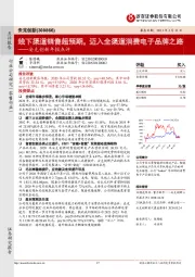 安克创新年报点评：线下渠道销售超预期，迈入全渠道消费电子品牌之路