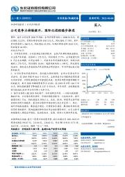 公司竞争力持续提升,国际化进程稳步推进