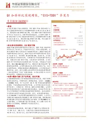 Q1扣非环比实现增长，“CIS+TDDI”齐发力