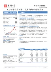 3月销量稳步增长，技术与新车周期共振