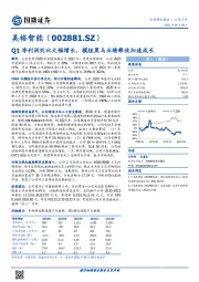 Q1净利润同比大幅增长，模组黑马业绩释放加速成长