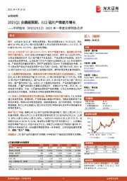2021年一季度业绩预告点评:2021Q1业绩超预期,G12硅片产销逐月增长