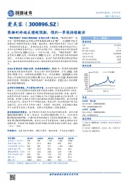 熊猫针终端反馈超预期，预判一季报持续靓丽