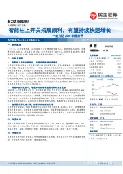 宏力达2020年报点评:智能柱上开关拓展顺利,有望持续快速增长