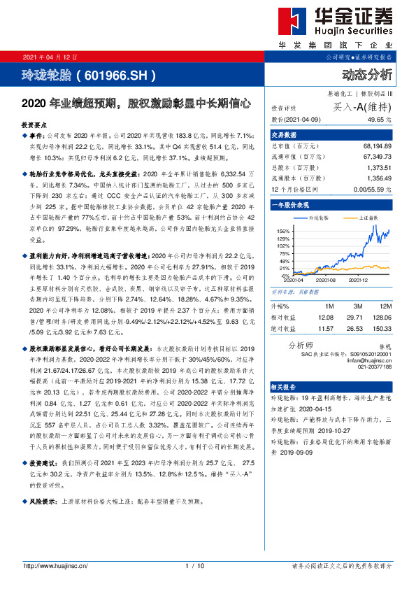 2020年业绩超预期，股权激励彰显中长期信心