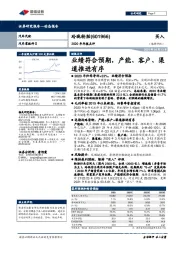 2020年年报点评:业绩符合预期,产能、客户、渠道推进有序