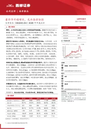 2020年年报点评：量价齐升稳增长，龙头强者恒强