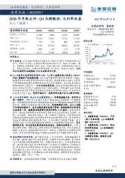 2020年年报点评:Q4业绩靓丽,毛利率改善
