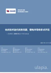 公司深度报告：光伏技术迭代优势巩固，锂电半导体多点开花