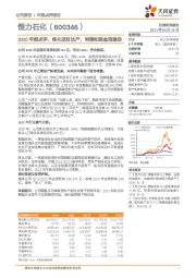 2020年报点评：炼化项目达产，利润和现金流强劲