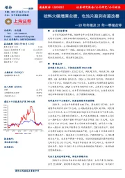 20年年报及21年一季报点评：硅料大幅增厚业绩，电池片盈利有望改善