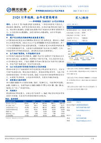 公司点评报告:21Q1订单饱满,全年有望高增长