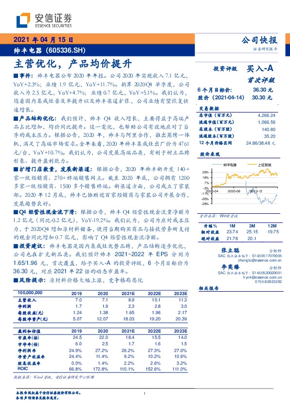 主营优化，产品均价提升