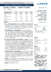 2021年一季报点评:盈利能力大幅提升,业绩符合市场预期