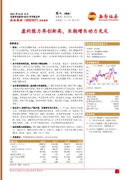 盈利能力再创新高，长期增长动力充足
