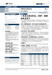 2021Q1财报点评：一季度业绩创新高，DMF、醋酸持续高景气