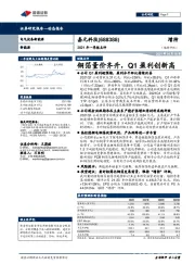 2021年一季报点评：铜箔量价齐升，Q1盈利创新高