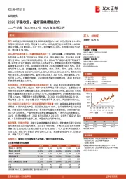 2020年年报点评：2020平稳收官，看好国缘继续发力