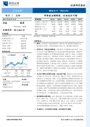 单季度业绩新高，未来成长可期
