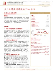 步入业绩高增通道的Tier 0.5