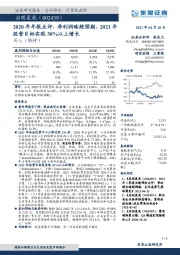 2020年年报点评：净利润略超预期，2021年经营目标实现30%以上增长