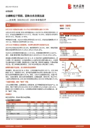 2020年年报点评:业绩略低于预期,团购业务发展迅速
