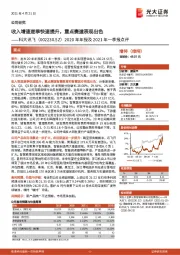 2020年年报及2021年一季报点评:收入增速逐季快速提升,重点赛道表现出色