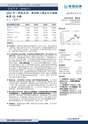 2021年一季报点评：原材料上涨&芯片短缺拖累Q1业绩