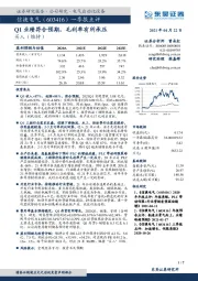 一季报点评：Q1业绩符合预期，毛利率有所承压