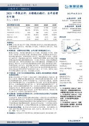 2021一季报点评：业绩稳扎稳打，全年高增长可期