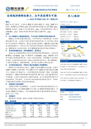 2020年年报和2021年一季报点评:各领域持续释放潜力,全年高速增长可期