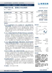 2021年一季报点评:产能扩张加速,高镍龙头地位稳固