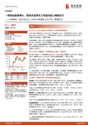 2020年年报及2021年一季报点评:一季报延续高增长,期待多品牌发力和盈利能力继续回升