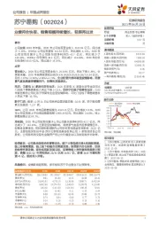 业绩符合快报、销售规模持续增长,轻装再出发