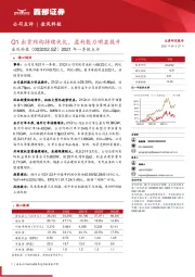 2021年一季报点评：Q1出货结构持续优化，盈利能力明显提升