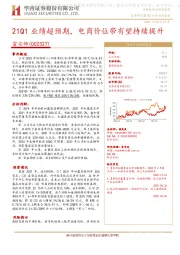 21Q1业绩超预期，电商价位带有望持续提升