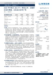 2020年年报及2021年1季报点评：业绩符合我们预期，未来成长空间广阔