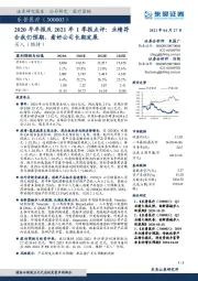 2020年年报及2021年1季报点评：业绩符合我们预期，看好公司长期发展