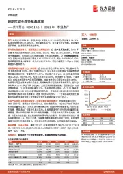 2021年一季报点评：短期扰动不改坚挺基本面