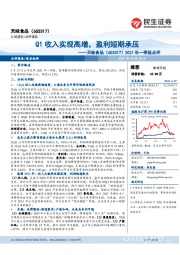 2021年一季报点评：Q1收入实现高增，盈利短期承压