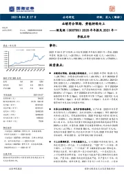 2020年年报及2021年一季报点评：业绩符合预期，势能持续向上