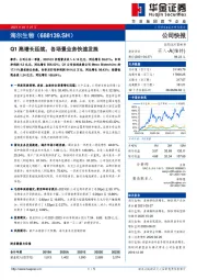 Q1高增长延续，各场景业务快速发展