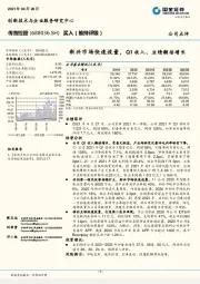 新兴市场快速放量,Q1收入、业绩翻倍增长