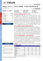 中小盘信息更新：2021Q1业绩亮眼，开启国内市场加速扩张之路