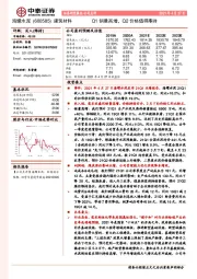 Q1销量高增，Q2价格值得期待