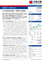 三大业务保持良好增长,长期竞争力持续提升