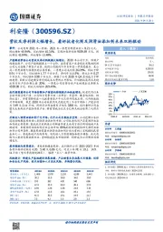 营收及净利润大幅增长，看好抗老化剂及润滑油添加剂未来双轮驱动