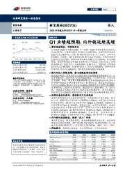 2020年年报点评&2021年一季报点评:Q1业绩超预期,内外销延续高增