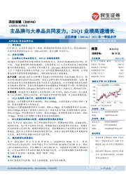 2021年一季报点评：主品牌与大单品共同发力，21Q1业绩高速增长