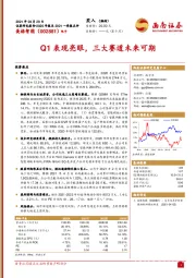 Q1表现亮眼，三大赛道未来可期